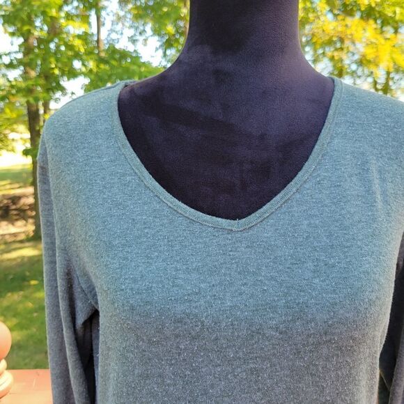 Sinear Ladies Casual Long Sleeve Vneck Blouse Tunic, Med - Picture 3 of 14